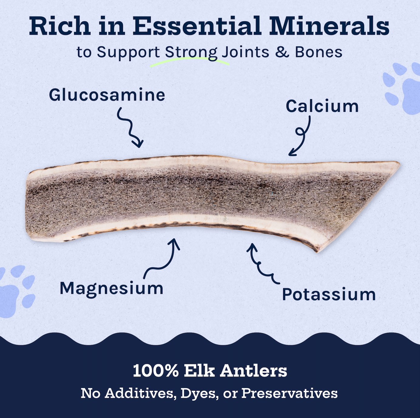 Wild Elk Antler Dog Chew – Small Split (Single)