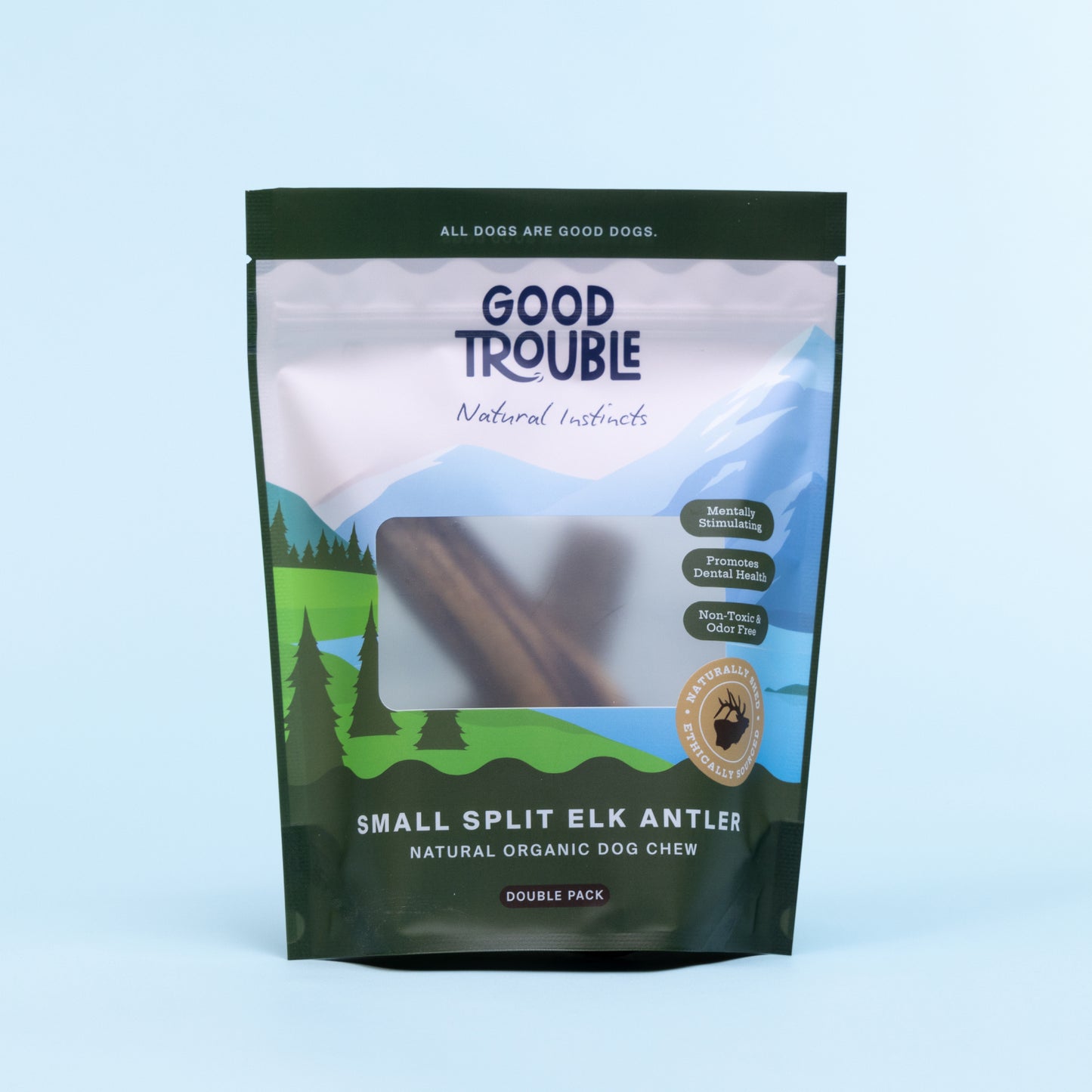 Wild Elk Antler Dog Chews – Medium Split (2 Pack)